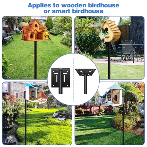 80In Bird House Pole, Heavy Duty with 5-Prong Base S3230