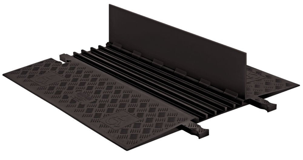 Polyurethane Heavy Duty 5 Channel Low Profile Cable Protector with ADA Compliant Ramp A70346