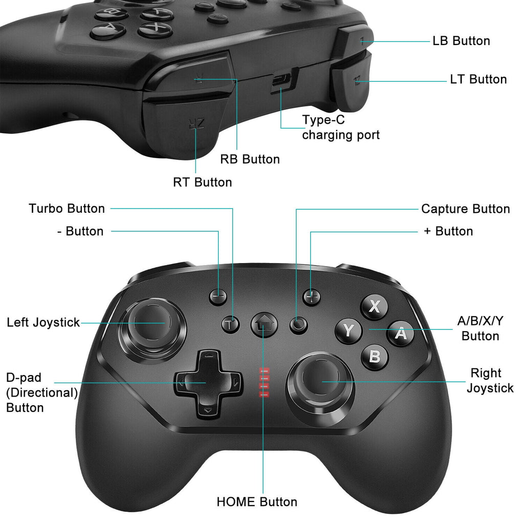 Dual Vibration Bluetooth Wireless Pro Controller G5594
