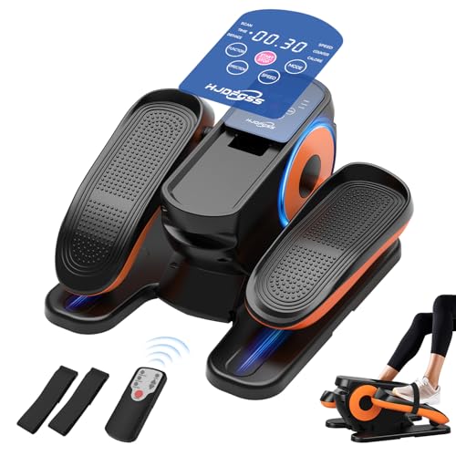 Ellipse Leg Exerciser with 12 Adjustable Speed, Remote Control & Non-Slip Foot Straps U887436