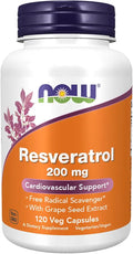 Natural Resveratrol 200 mg with Red Wine Extract, 120 Veg Capsules B621