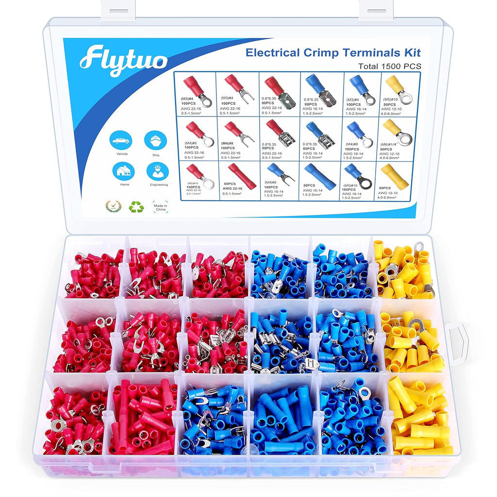 1280PCS Insulated Crimp Terminals Connector Set P108