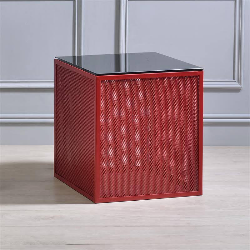 Contemporary Glass Top Side Table N213104