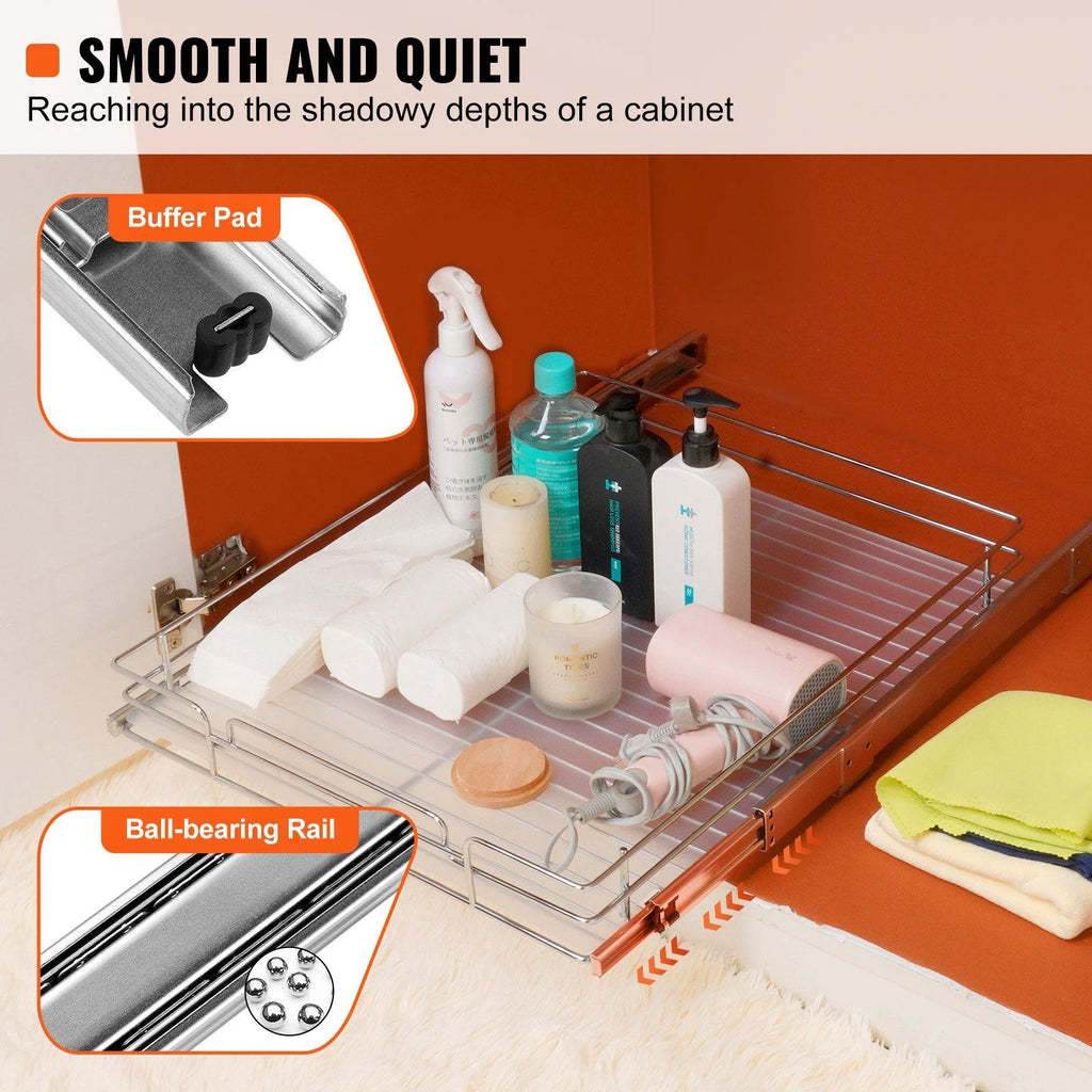 20W x 21D Steel Pull Out Cabinet Organizer X9597