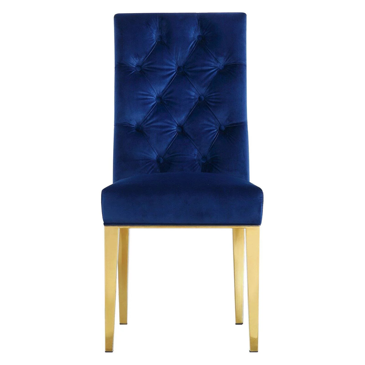 Black Velvet Dining Chair Set of 2 B7678