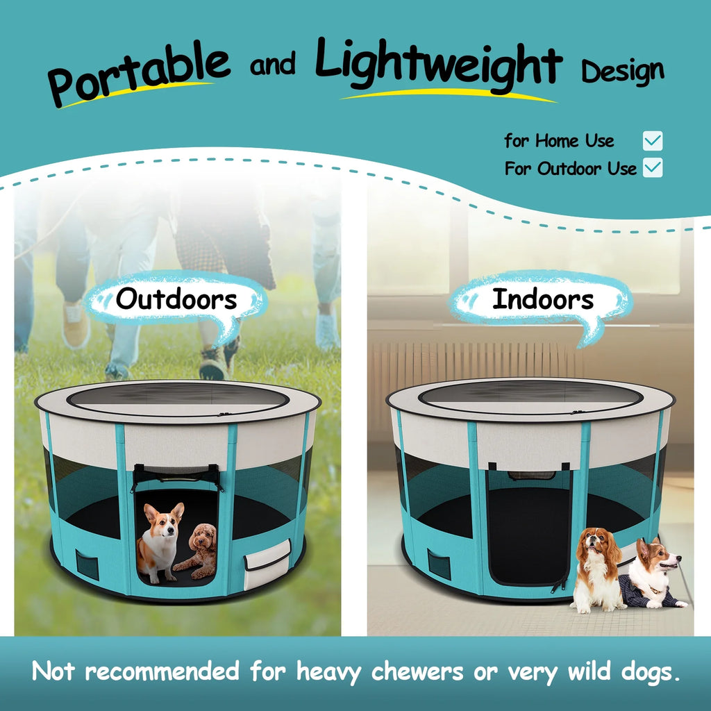 Large Foldable Pet Playpen with Carrying Case T834