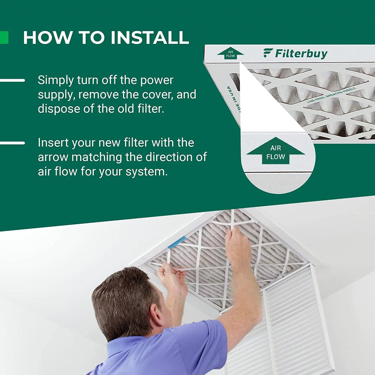 16x25x5 MERV 8 Pleated HVAC Air Filters (3-Pack) F8740