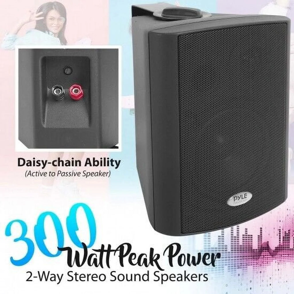Black 5.25 inch Bluetooth Indoor Outdoor Speakers (2 Pack) T9924