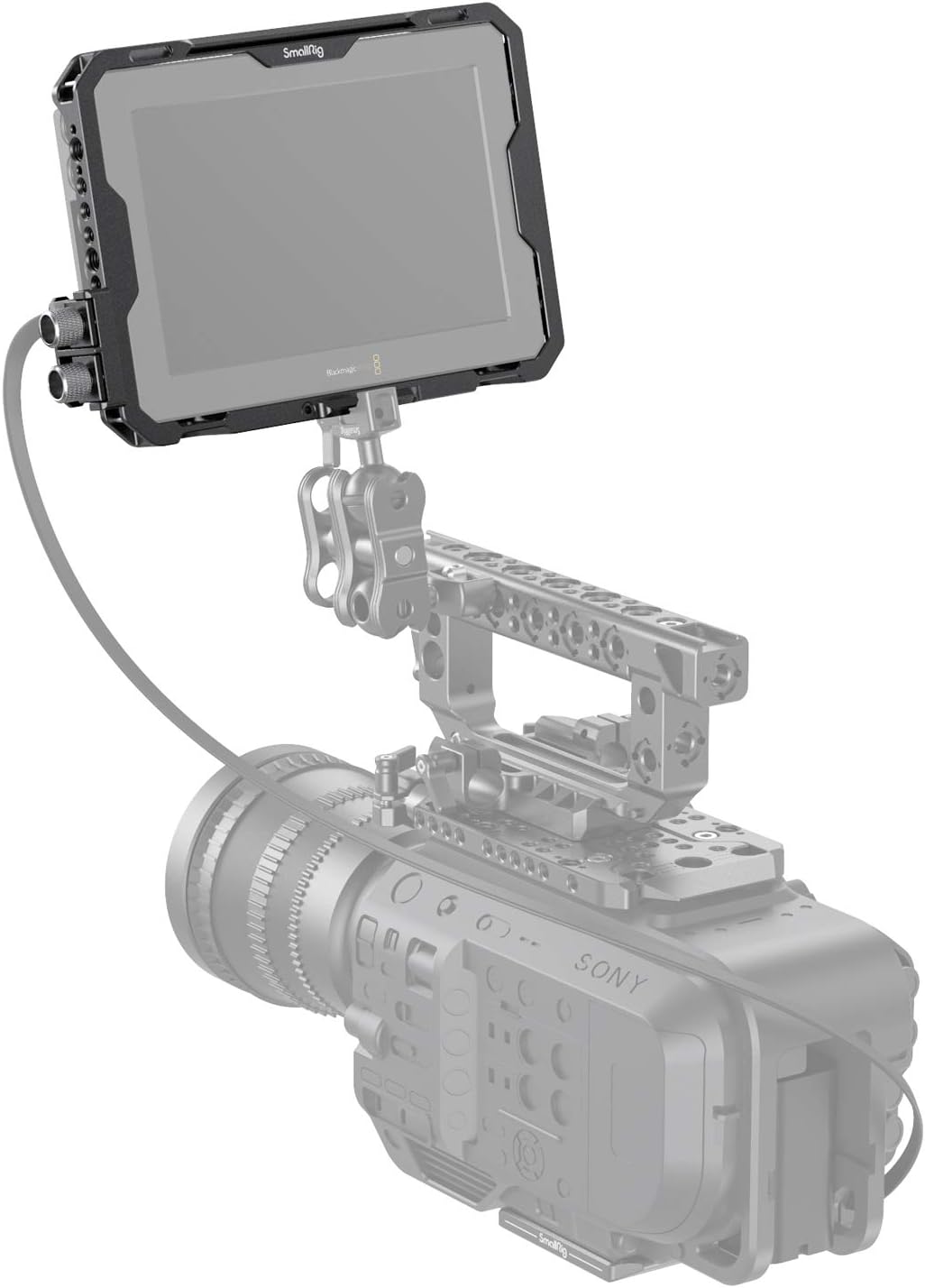 Cage with Sun Hood and HDMI Clamp for Blackmagic Design Video Assist 7 H206694