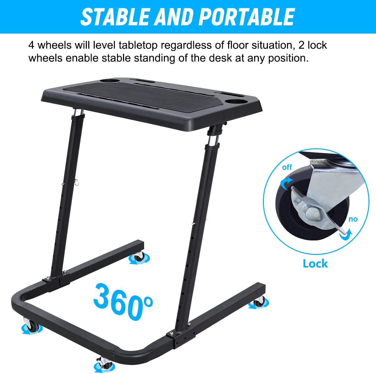 Large Panel Height Adjustable Bike Trainer Desk Y60400