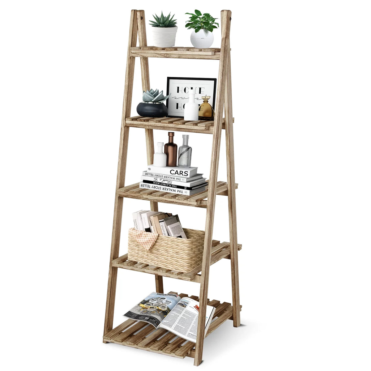 5-Tier Wooden Bookshelf A5413