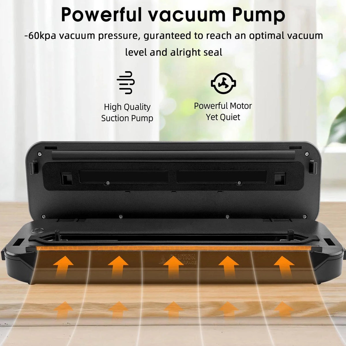 Food Vacuum Sealer Machine with 2 Rolls Vacuum Sealer Bags X96137