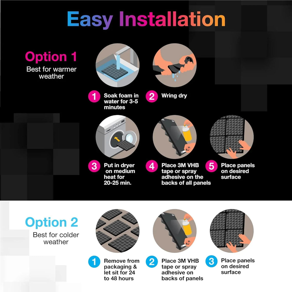 12 Pack Gray Acoustic Foam Panels N8185