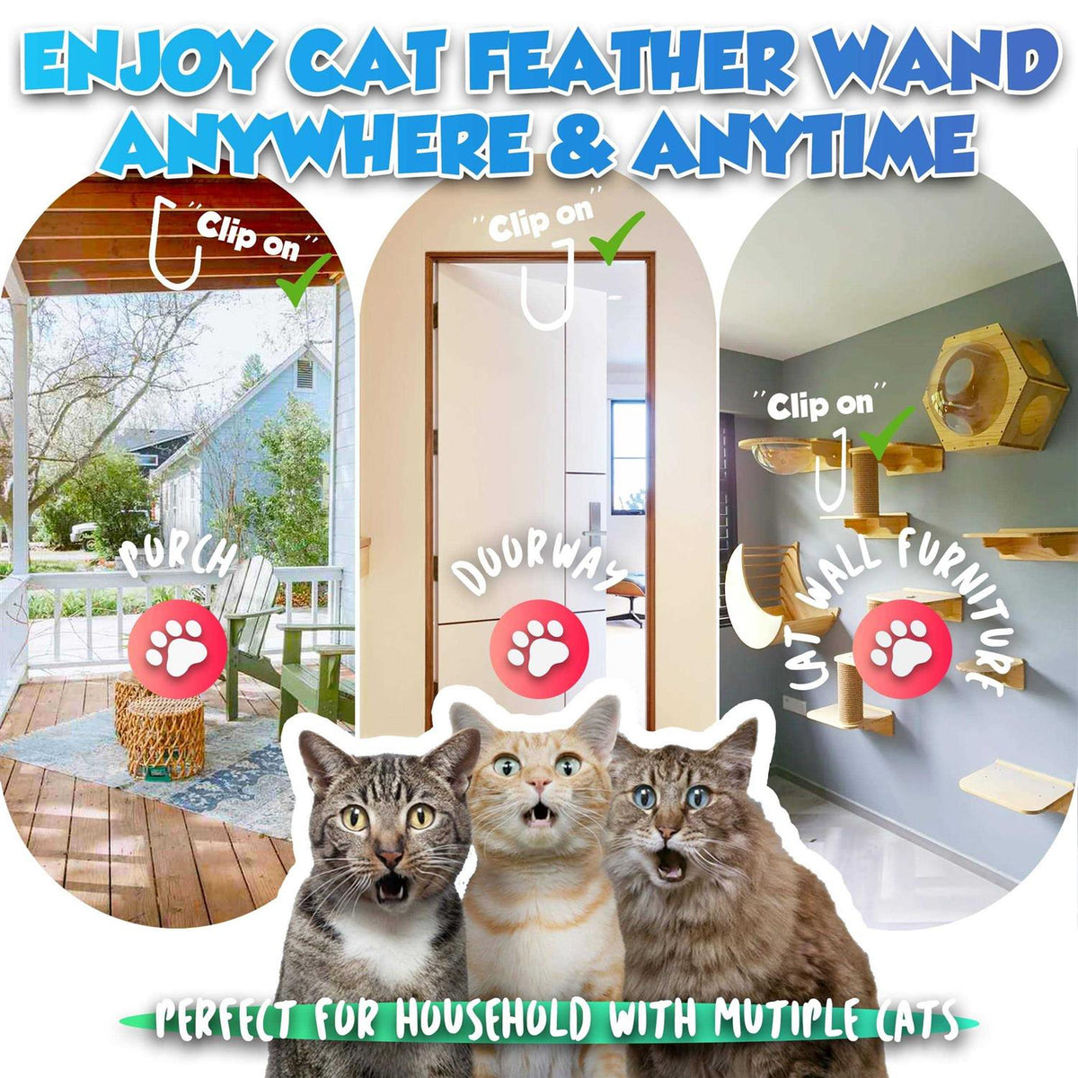 Feather Cat Toys 7PCS Refills with Bell N381