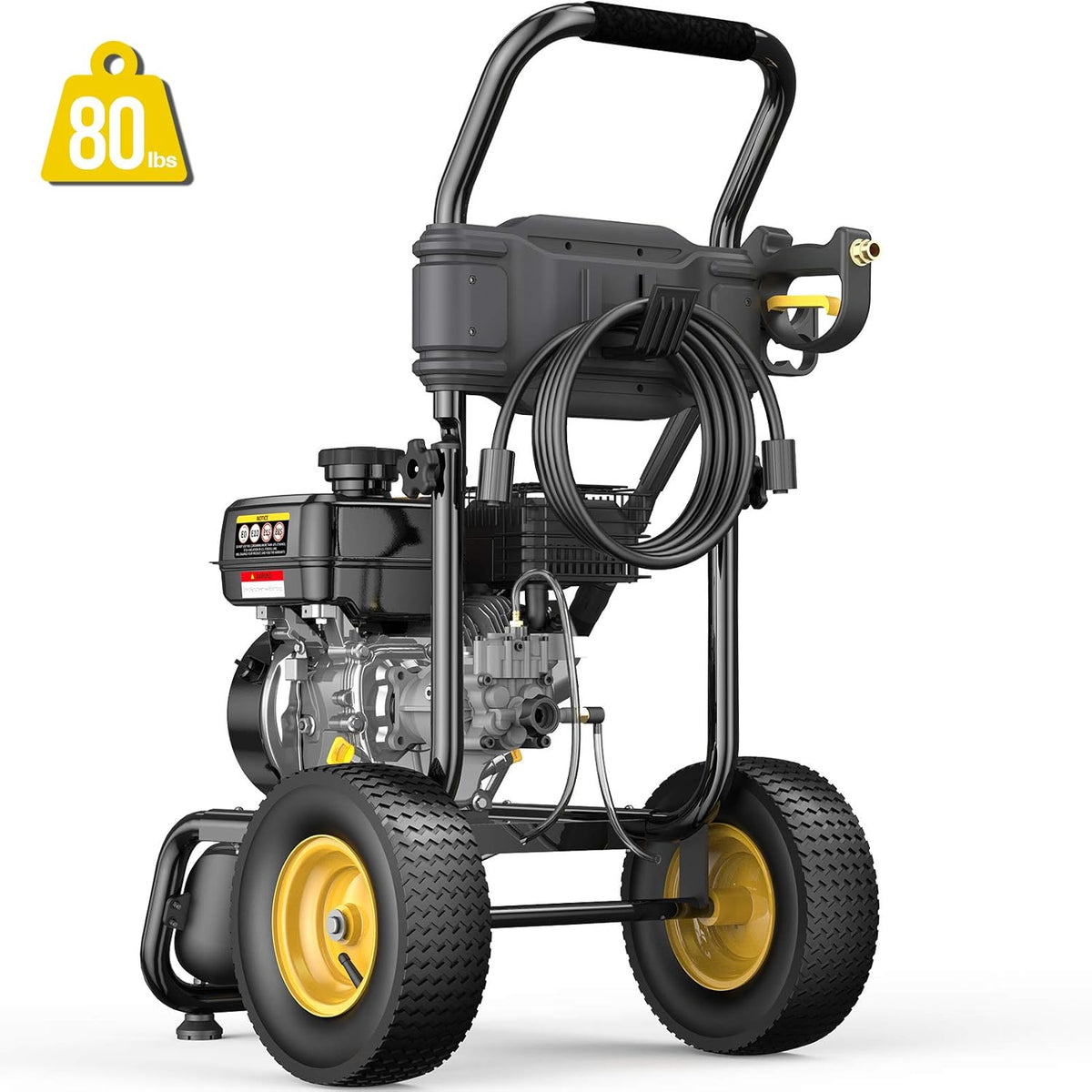 3500PSI Gas Pressure Washer 2.6GPM 212CC Power Washer with 50FT Hose and 5 Adjustable Nozzles A16658