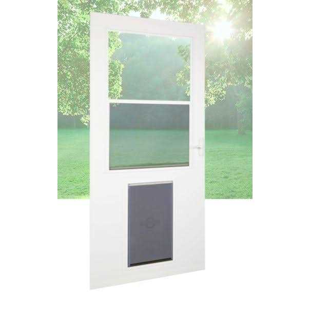 White High-view Wood Core Storm Door E694
