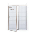 Framed Hinge Swing Shower Door Brushed Nickel P180