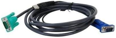 Bonded KVM Cable USB VGA 10 Feet Pack of 2 A968