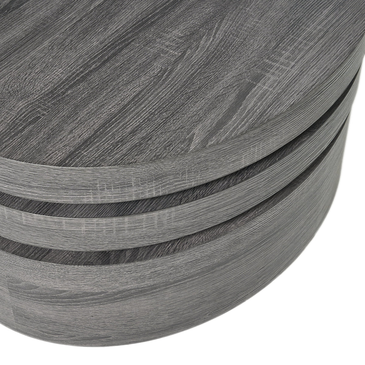 Black Rotatable Oval Coffee Table W160527