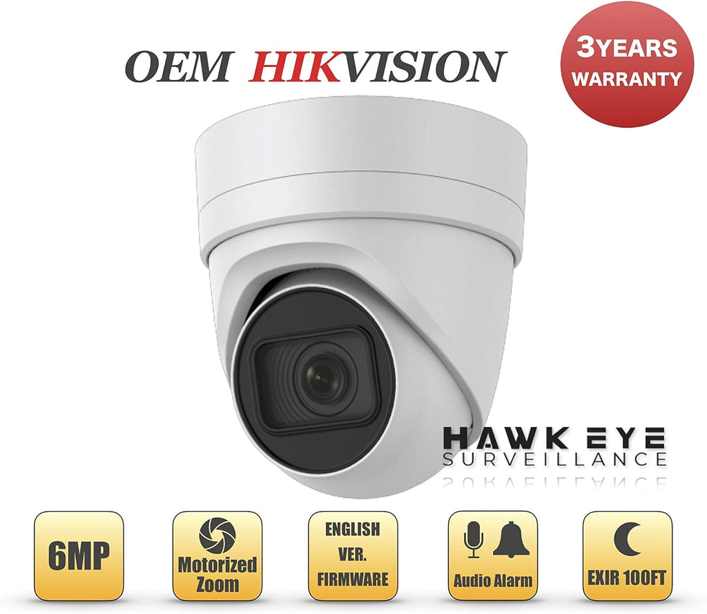 6MP PoE Security IP Camera Varifocal 2.8-12mm Motorized Zoom Turret Camera A659470