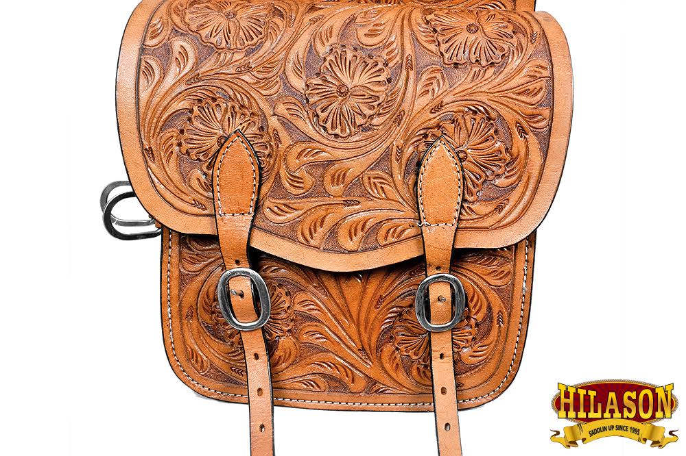 Tan Leather Horse Saddle Bag G5298