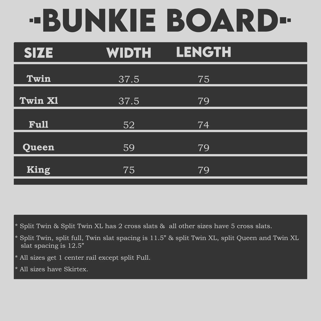 1.5 Split Wood Bunkie Board Mattress Bed Support Twin M983963