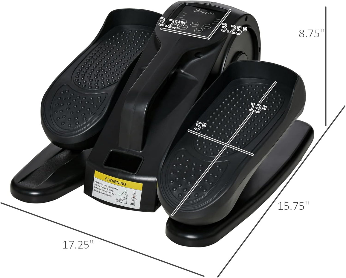 Under Desk Bike Elliptical Machine with Adjustable Speed & LCD Display O149956