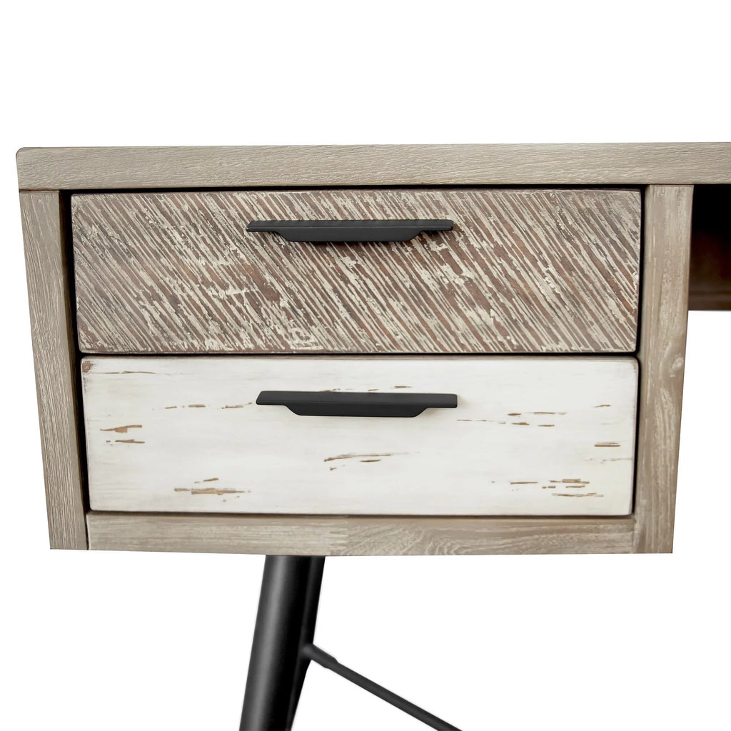 4-Drawer Modern Wood Desk H845