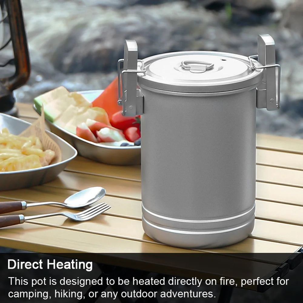 Stainless Steel Pot Portable Camping Cookware A88853