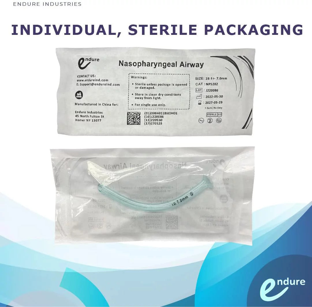 Naso Airway Tube with Lubricating Jelly, Box of 10 (28 FR) R25215
