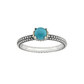 Sterling Silver & 14K Gold Turquoise Antiqued Ring J5226