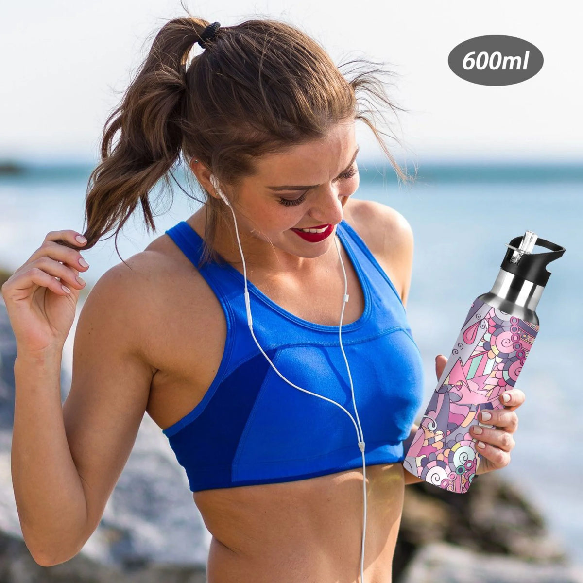 Stainless Steel Insulated Water Bottle with Straw Lid C81966