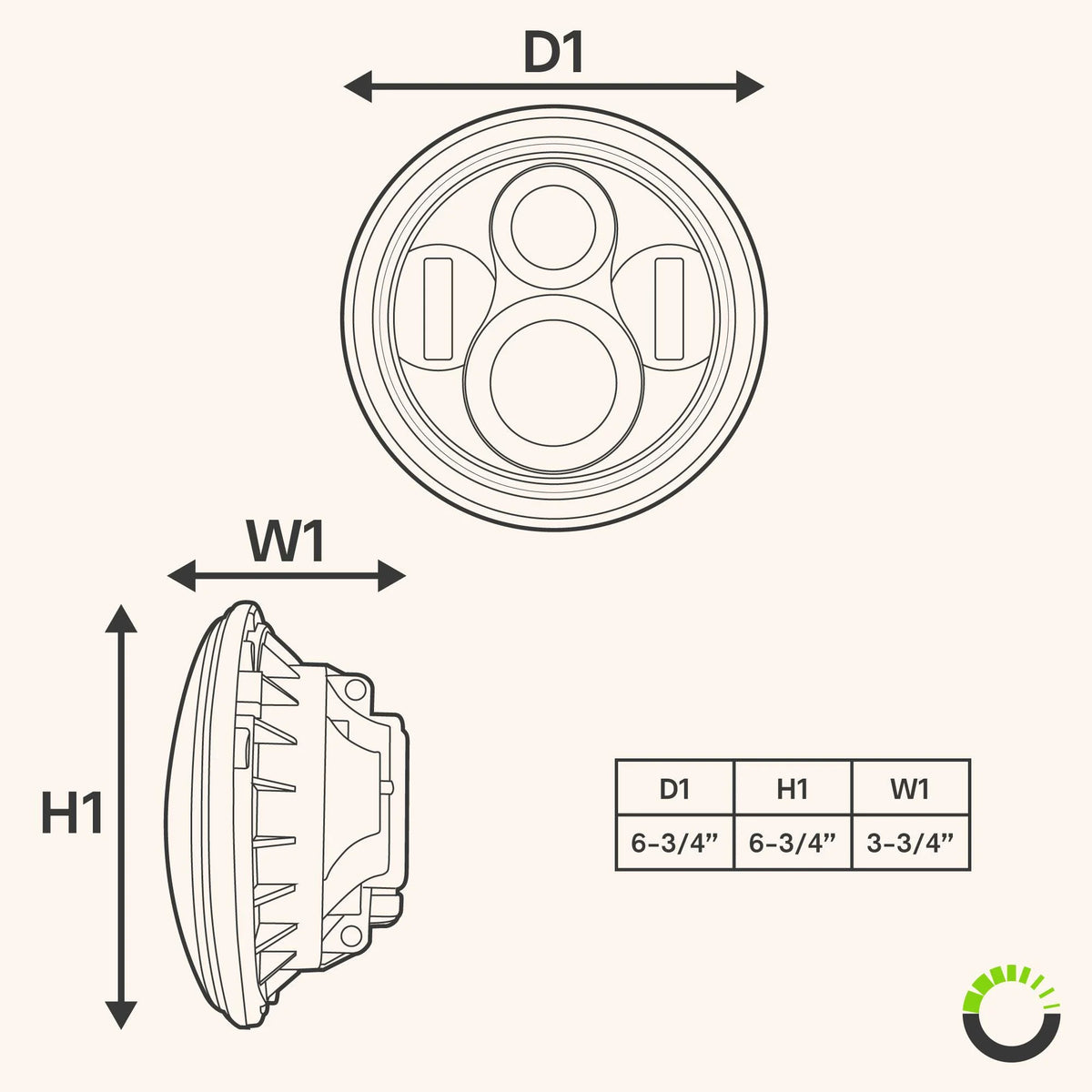 Black 7" H4 HALO CREE LED Headlights N370545