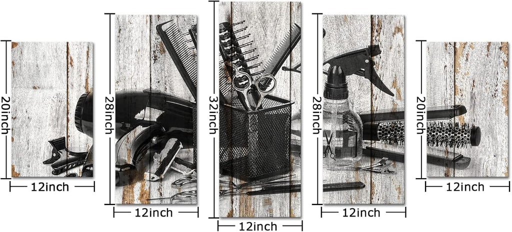 Framed Canvas Art 5 Pieces B362