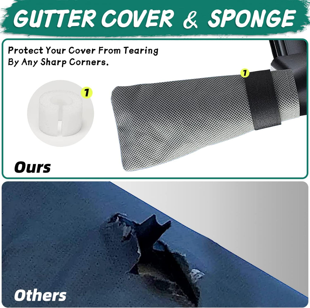 RV Cover for 31'-34' with 2Pcs Extra Straps & 6 Gutter Covers Grey G2714