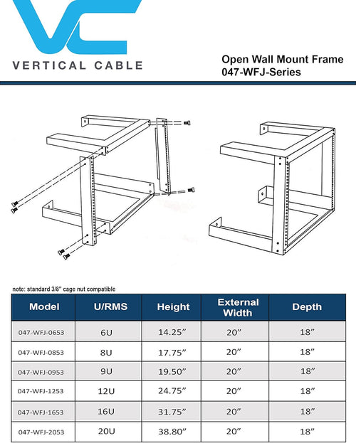12U Network Wall Mount Rack - 18" Depth W390
