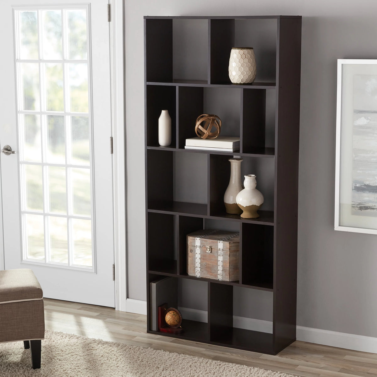 12 Cube Espresso Bookcase J295
