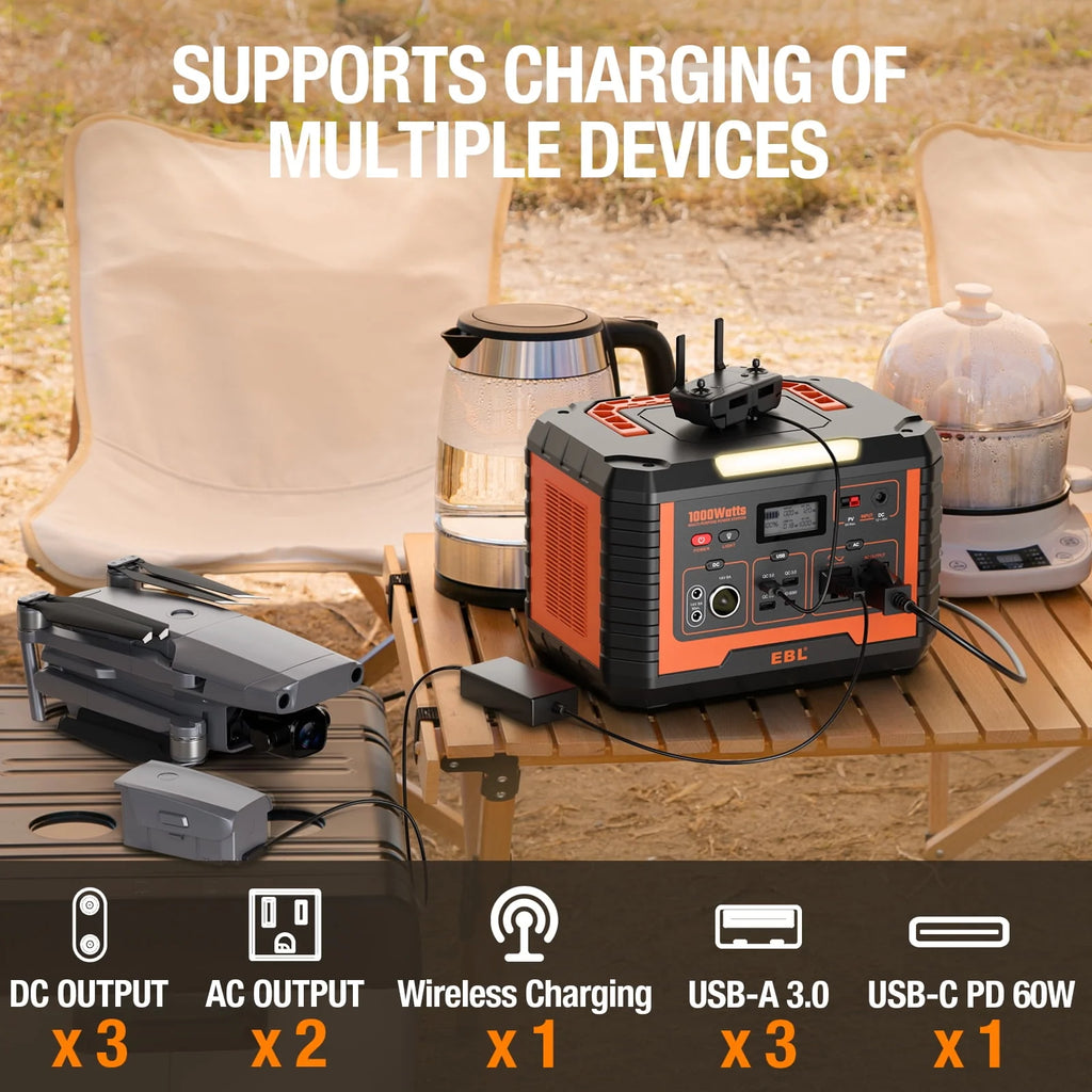 1000W 999Wh Portable Power Station A7036