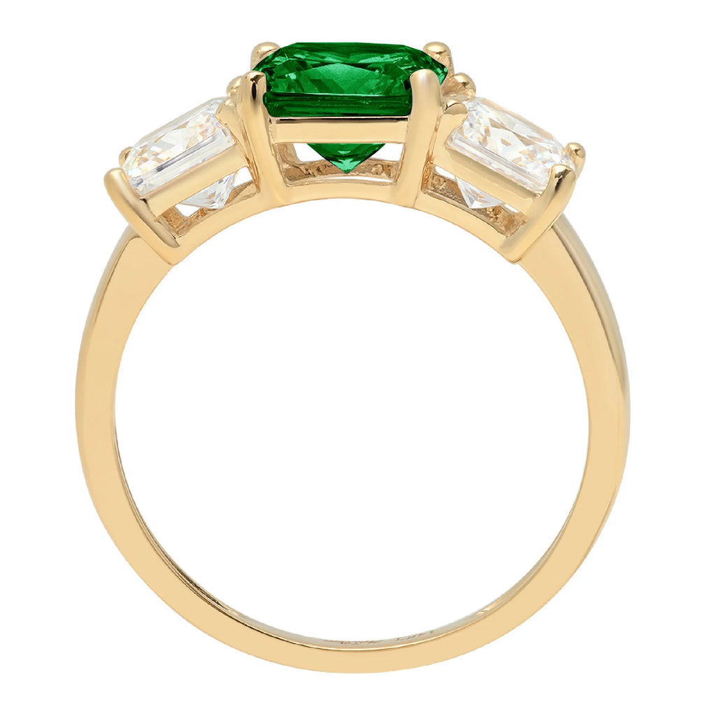 18K Yellow Gold Three-Stone Ring G5646