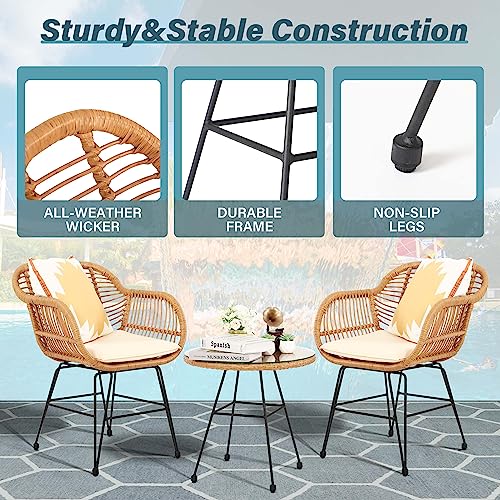 3 Piece Wicker Patio Set B986