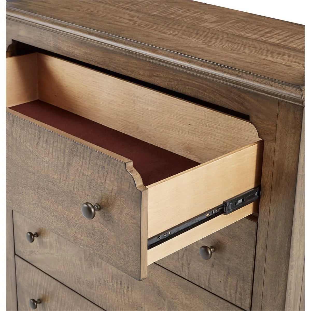 Toffee Brown Wood Dresser and Mirror V2261