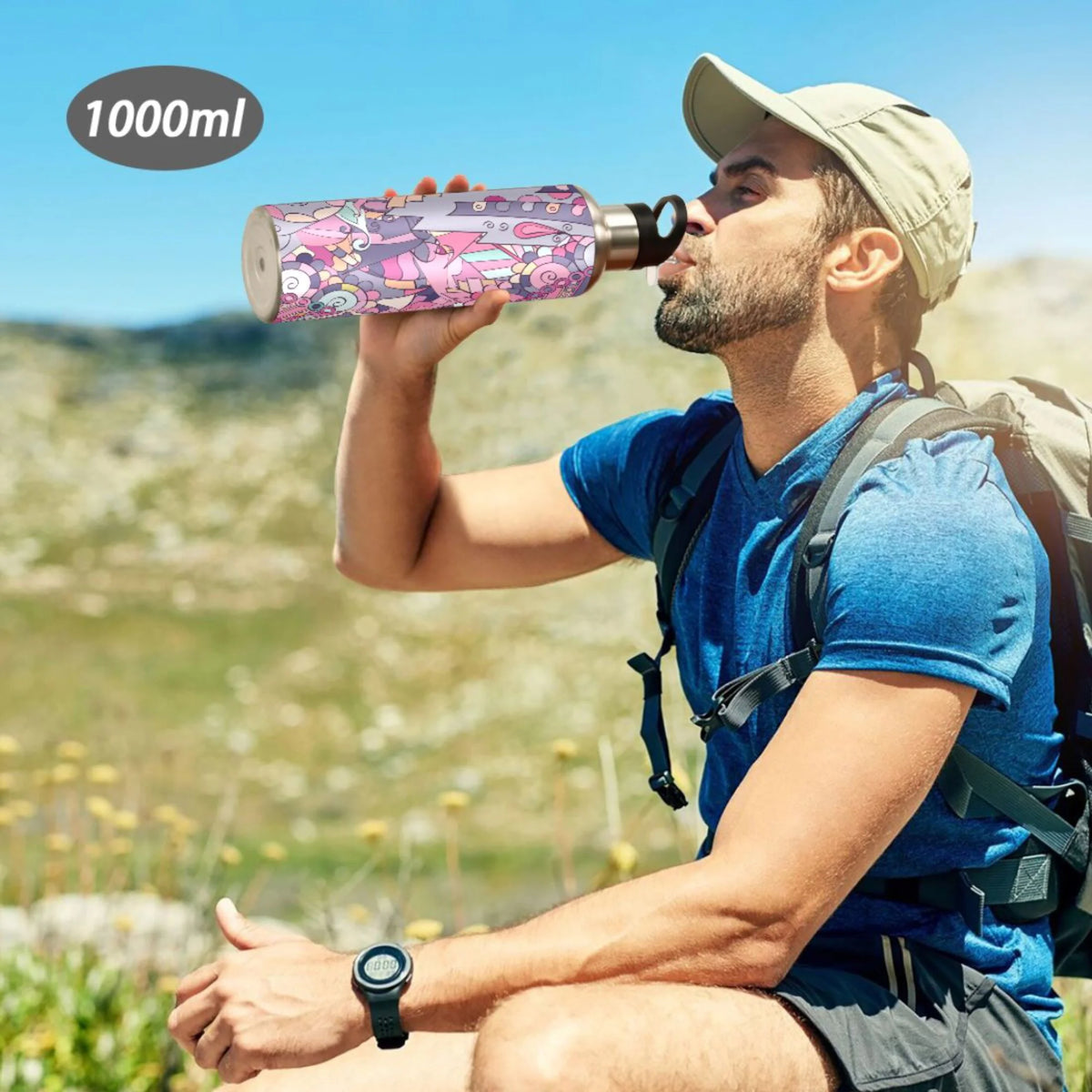 Stainless Steel Insulated Water Bottle with Straw Lid C81966