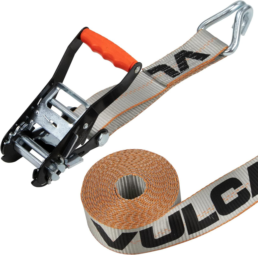 Ratchet Strap with Wire Hooks, 2 Inch x 15 Foot, 4 Pack, 3,300 Pound Safe Working Load L616544