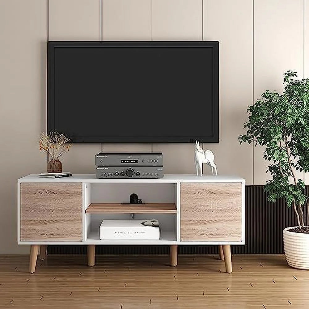 Black Walnut TV Stand with Push Up Doors C918