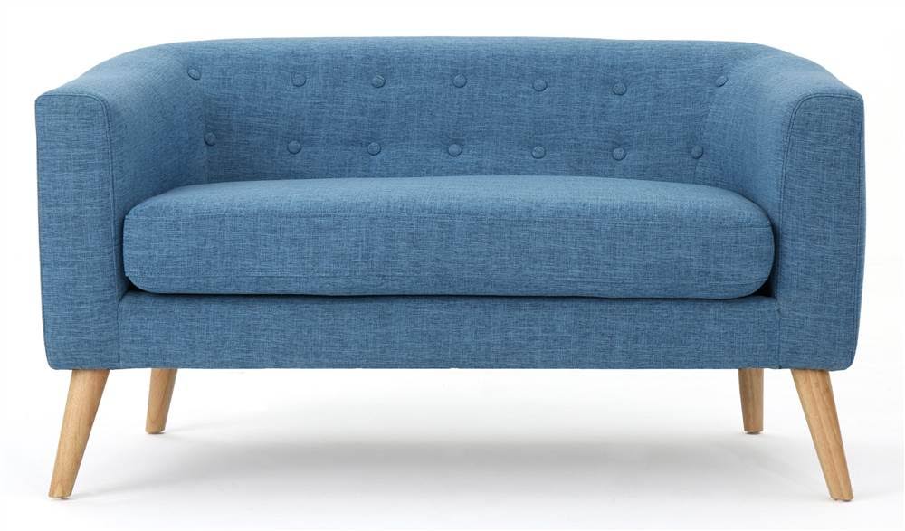 Muted Blue Mid-Century Loveseat I7393