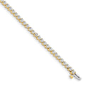 14k Yellow Gold Lab Grown Diamond Tennis Bracelet 7inch S963678