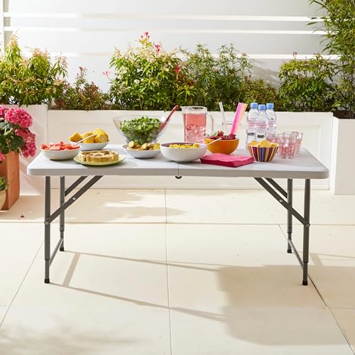 White 4ft Plastic Folding Table J903