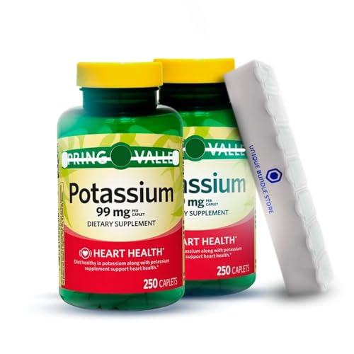 Potassium Supplement 99 mg 250 Caplets Pack of 2 D98402