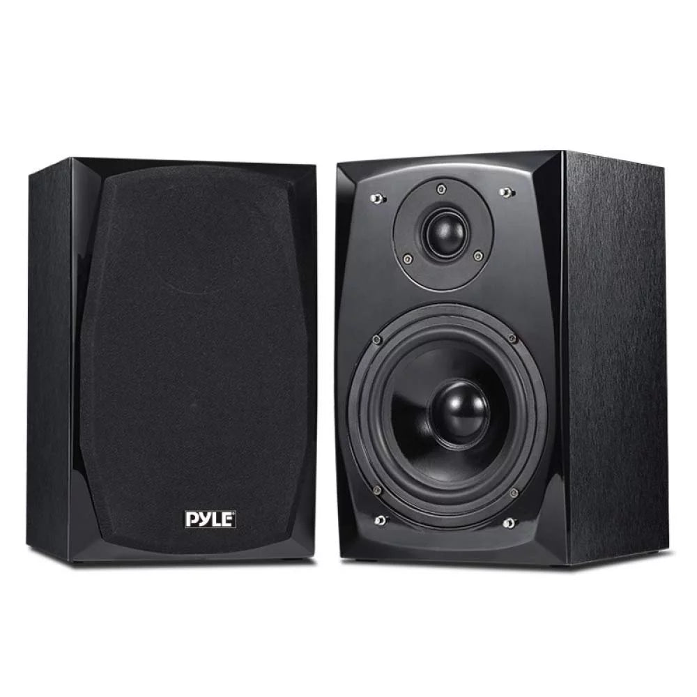Black Bluetooth Bookshelf Stereo Speakers D19385