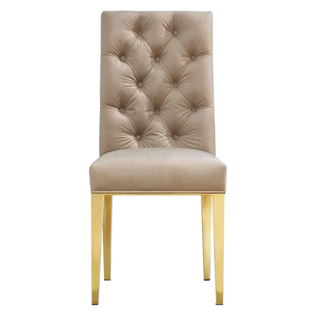 Black Velvet Dining Chair Set of 2 B7678